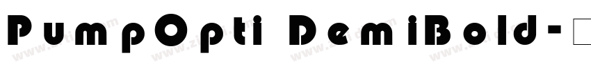 PumpOpti DemiBold字体转换